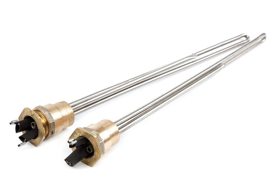 Electric heating elements next to each other on a white background