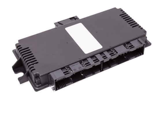Metallic automotive engine control unit, cropped