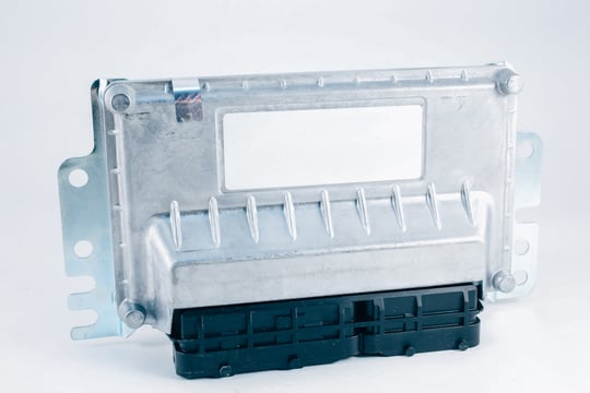 Control unit of a car on a white background